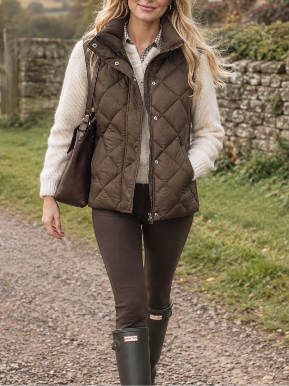 Eddie Bauer Premium Goose Down Quilted Vest, size XS